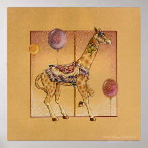 Poster Posters, Imprimés - Carousel Giraffe