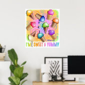 Poster Posters, Imprimés - Pop Art Ice Cream Cones (Bureau à domicile)