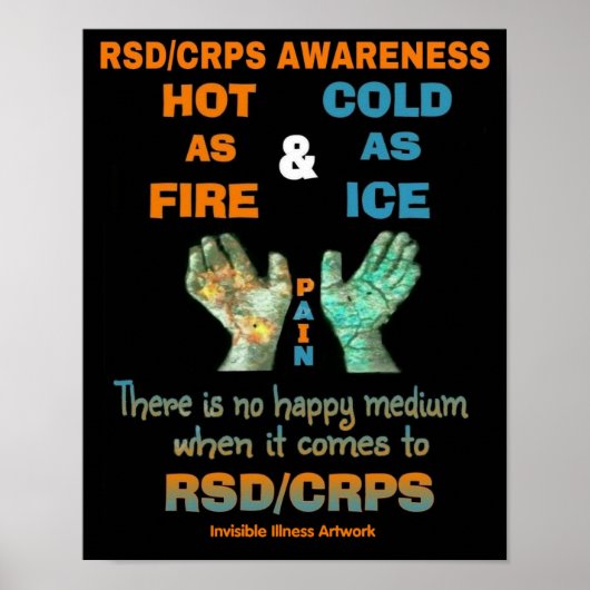 Poster POSTERS...RSD/CRPS - chaud comme froid de feu comm (Devant)