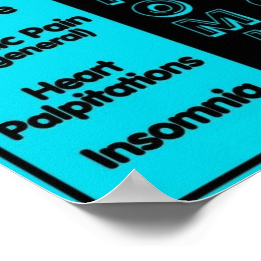 Poster POSTES...DYSAUTONOMIE - Symptômes (Coin)