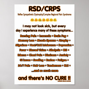 Poster POSTES...Je Ne Semble Pas Malade...ESD/CRPS
