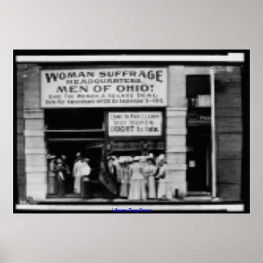 POSTER POSTES - VINTAGE - SIÈGE SOUFFRAGE POUR FEMMES (Devant)