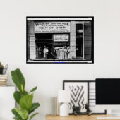 POSTER POSTES - VINTAGE - SIÈGE SOUFFRAGE POUR FEMMES (Bureau à domicile)