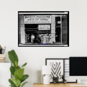 POSTER POSTES - VINTAGE - SIÈGE SOUFFRAGE POUR FEMMES (Bureau à domicile)
