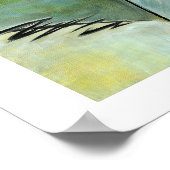 Poster Postres Portrait Femmes Figure Bleu Art Abstrait (Coin)