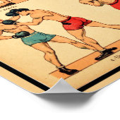 Poster Posture et coups de boxe des années 1920 (Coin)