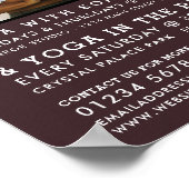 Poster Posture méditative, Classe de Yoga Publicité (Coin)