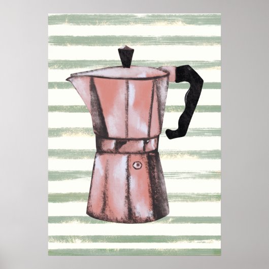 Poster Pot à café rétro (Devant)