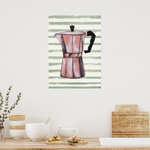 Poster Pot à café rétro