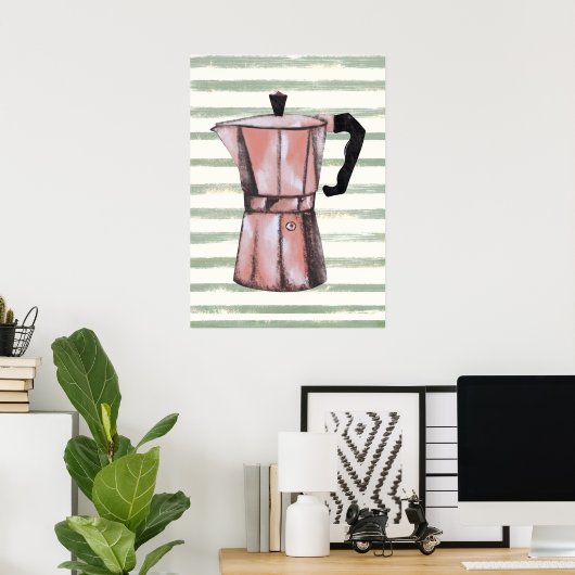 Poster Pot à café rétro (Bureau à domicile)