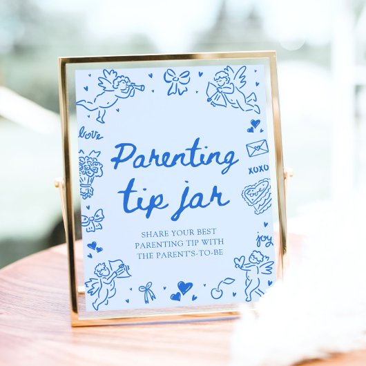 Poster Pot à conseils de garde d'enfants pour Baby Shower
