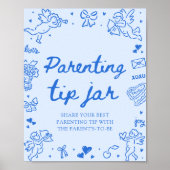 Poster Pot à conseils de garde d'enfants pour Baby Shower (Devant)