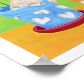 Poster Pot à fleurs Labrador Chiots Artwork (Coin)