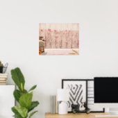 Poster Pot à lait rustique de style campagnard sur bois (Bureau à domicile)