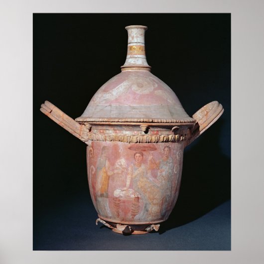 Poster Pot avec une scène de femmes se baignant (Devant)