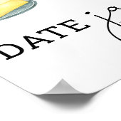 Poster Pot commun de date de mariage Pot commun de douche (Coin)