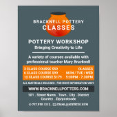 Poster Pot Conception, Cours De Poterie, Potters (Devant)