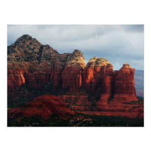 Poster Pot de café nuageux Rock à Sedona Arizona