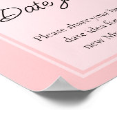 Poster Pot de date Dusty Rose Floral d'automne douche de  (Coin)