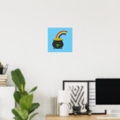 Poster Pot de dessin en or arc-en-ciel (Bureau à domicile)