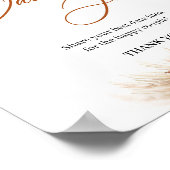 Poster Pot de fleurs en herbe de pampa florale tropicale  (Coin)