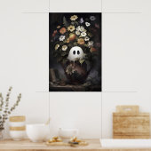 Poster Pot de fleurs fantôme rustique imprimable portrait (Cuisine)