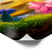 Poster Pot de miel Imaginaire mignon à l'ours (Coin)