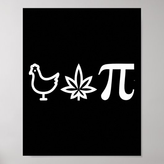 Poster Pot de poulet Pie Pi Jour Mauvais Chiffre de mathé (Devant)