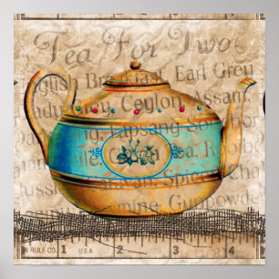 Poster Pot de thé antique