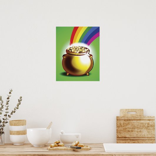 Poster Pot d'or et arc-en-ciel (Cuisine)