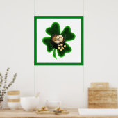 Poster Pot d'or et grand Shamrock (Cuisine)