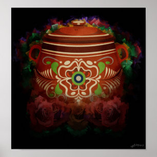 Poster Pot mexicain d'haricot