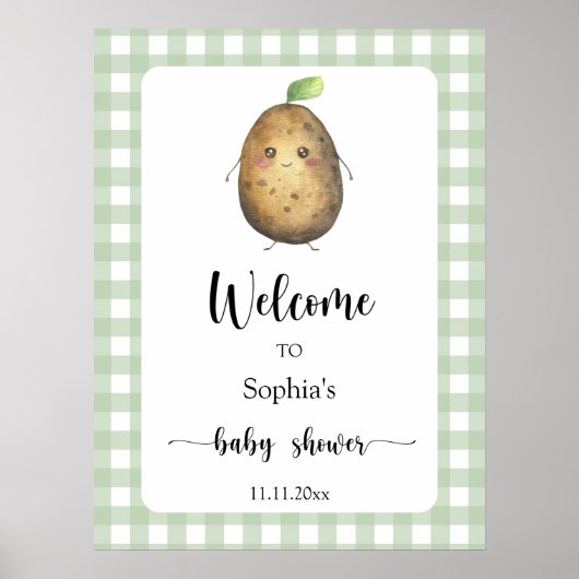 Poster Potato mou - baby shower de bienvenue (Devant)