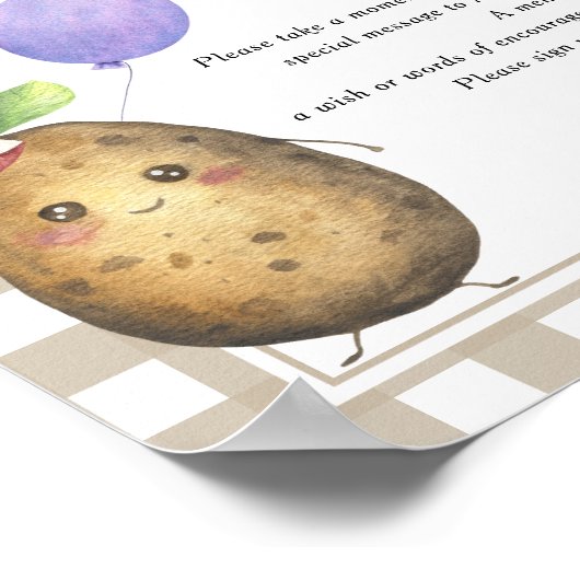 Poster Potato Time Capsule 1st birthday gender neutral (Coin)