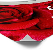 Poster Poteaux de roses rouges modèle - personnalisable (Coin)