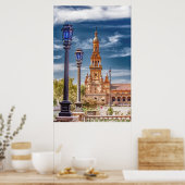 Poster Poteaux lumineux sur la Plaza de Espana (Cuisine)