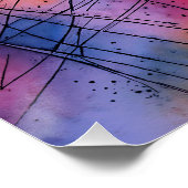 Poster "Potentiel libéré" Art Abstrait contemporain (Coin)