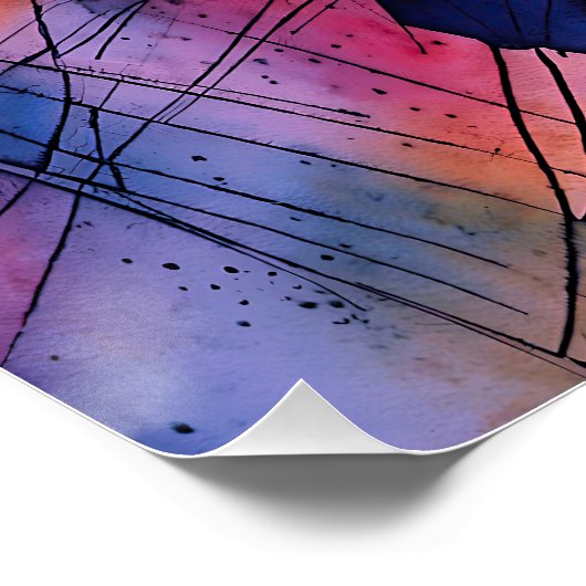 Poster "Potentiel libéré" Art Abstrait contemporain (Coin)