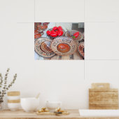 Poster Poterie colorée à une foire artistique (Cuisine)