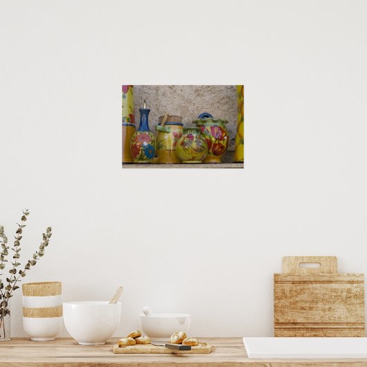 Poster Poterie, Moustiers-Sainte-Marie, Provence, (Cuisine)