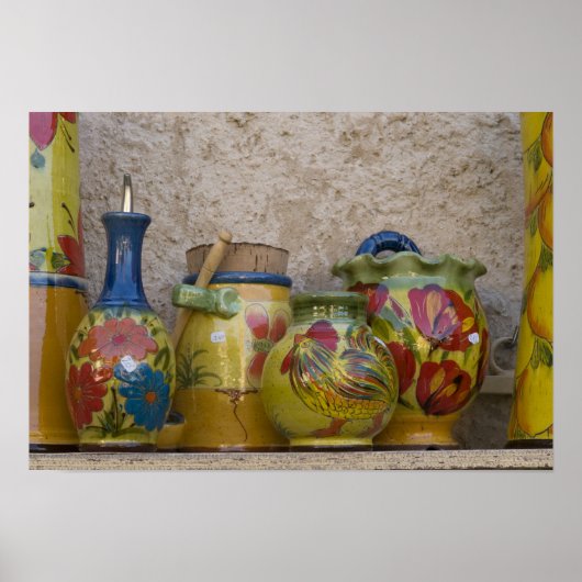 Poster Poterie, Moustiers-Sainte-Marie, Provence, (Devant)