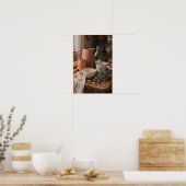 Poster Poteries peintes et fleurs de prairie (Cuisine)