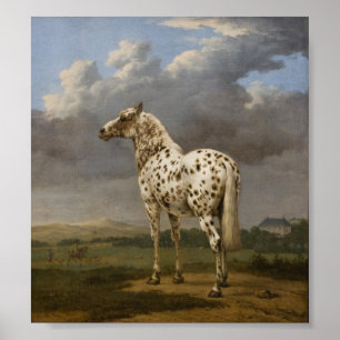 Poster Potier de Paulus - le cheval "pie". Image vintage