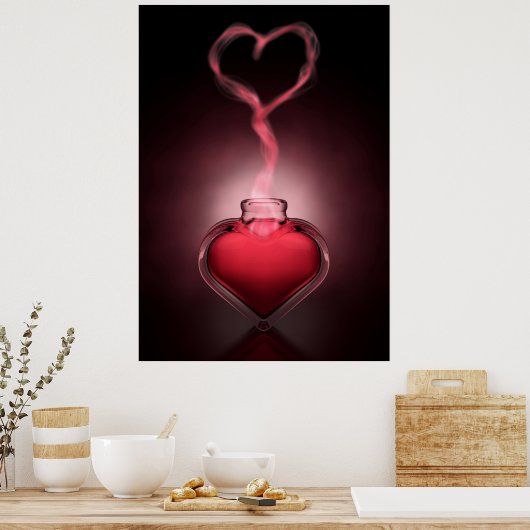 Poster Potion D'Amour Et Parfums Coeurs (Cuisine)