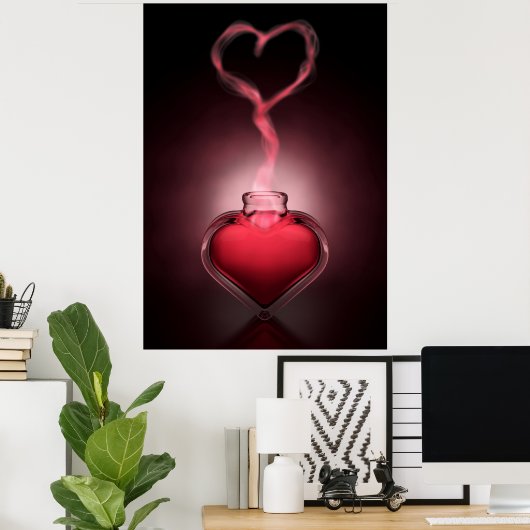 Poster Potion D'Amour Et Parfums Coeurs (Bureau à domicile)