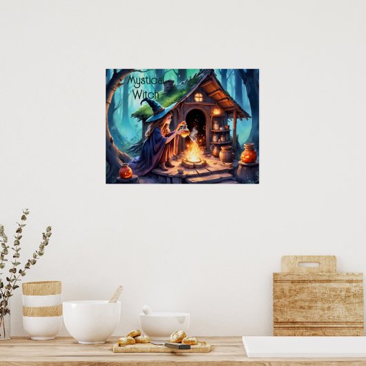 Poster Potion d'Halloween pour sorcière lunaire (Cuisine)