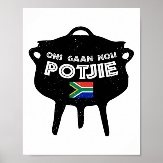 Poster Potjie Afrique du Sud Potjiekos Stew Braai (Devant)