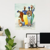 Poster Pots africains pour dames et argile (Bureau à domicile)