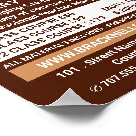 Poster Pots En Argile, Cours De Poterie, Potters Publicit (Coin)