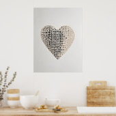 Poster Pots Et Polka Coeur Design Empreinte (Cuisine)